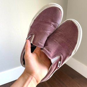 Burgundy Slip-on vans